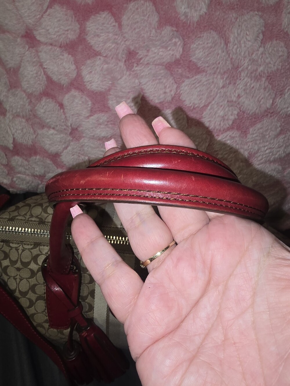 vintage Coach Legacy Signature Stripe Molly satchel - Picture 3 of 7